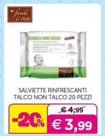 Universo Bimbo SALVIETTE RINFRESCANTI TALCO NON TALCO 20 PEZZI offerta