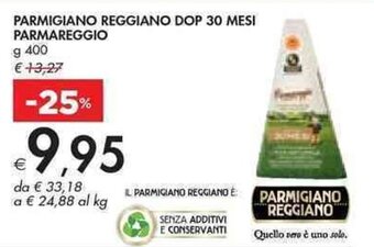 Bennet PARMIGIANO REGGIANO DOP 30 MESI PARMAREGGIO g 400 offerta