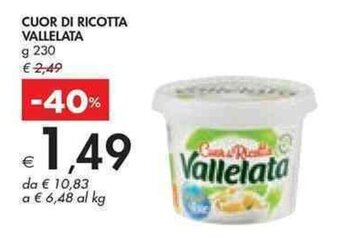 Bennet CUOR DI RICOTTA VALLELATA g 230 offerta