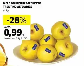 Ipercoop Melinda Mele Golden In Sacchetto Trentino Alto Adige offerta