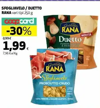 Ipercoop Giovanni Rana Sfogliavelo/Duetto 250g offerta