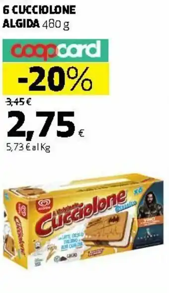 Ipercoop Algida 6 Cucciolone 480g offerta