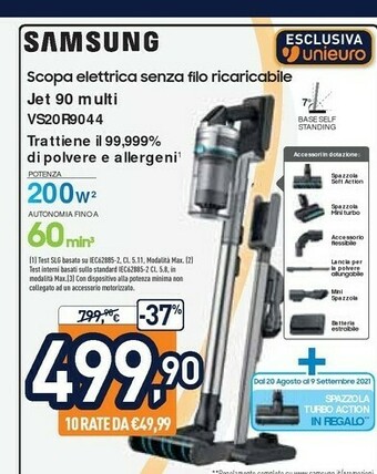 Unieuro Samsung VS20R9044T2 Jet 90 Multi offerta
