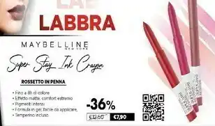 Acqua & Sapone Maybelline Rossetto In Penna offerta