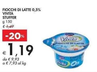 Bennet FIOCCHI DI LATTE 0,5% VIVITA STUFFER g 150 offerta