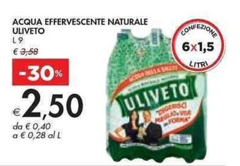 Bennet ACQUA EFFERVESCENTE NATURALE ULIVETO L 9 offerta