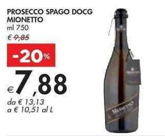 Bennet PROSECCO SPAGO DOCG MIONETTO ml 750 offerta