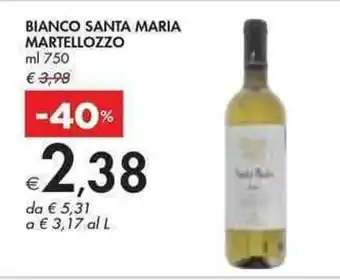 Bennet BIANCO SANTA MARIA MARTELLOZZO ml 750 offerta