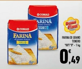 Conad Superstore Conad - Farina di Grano Tenero Tipo 0 1000 g(ml) offerta