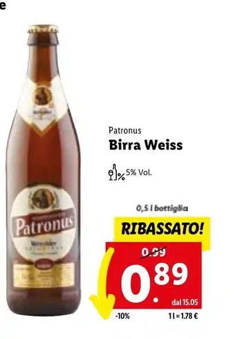 Lidl Patronus Birra Weiss offerta