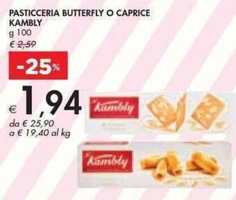 Bennet PASTICCERIA BUTTERFLY O CAPRICE KAMBLY g 100 offerta