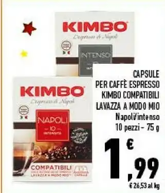 Conad Superstore Kimbo Capsule Per Caffe Espresso Compatibili Lavazza A Modo Mio offerta