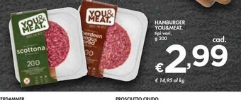 Bennet HAMBURGER YOU&MEAT. tipi vari, g 200 offerta