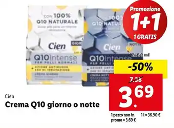 Lidl Cien Crema Q10 giorno o notte offerta