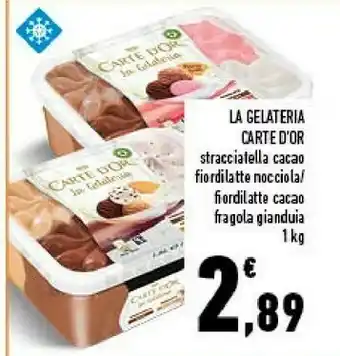 Conad Superstore Algida Carte D'Or La Gelateria Stracciatella Gianduia Caffè 1000 G(ml) offerta