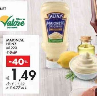 Bennet MAIONESE HEINZ ml 220 offerta