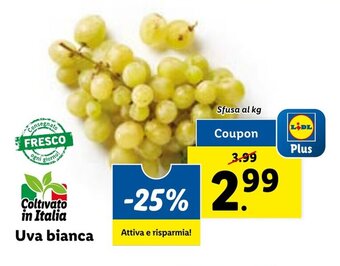 Lidl Uva bianca offerta