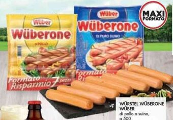 Bennet WÜRSTEL WÜBERONE WÜBER di pollo o suino, g 500 offerta