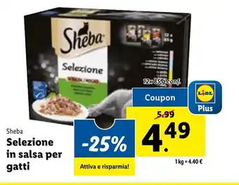 Lidl Sheba Selezione in salsa per gatti 12x 85 g conf. offerta