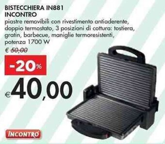 Bennet BISTECCHIERA IN881 INCONTRO offerta