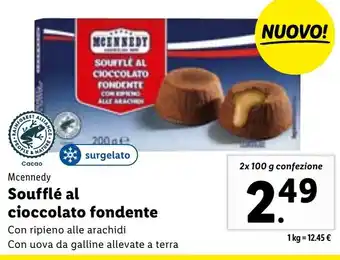 Lidl Mcennedy Soufflé al cioccolato fondente 2x 100 g confezione offerta