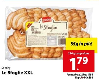 Lidl Sondey Le Sfoglie XXL 280 g confezione offerta