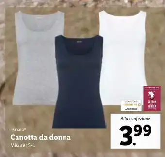 Lidl Canotta da donna Misure: S-L offerta