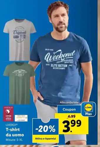 Lidl LIVERGY® T-shirt da uomo Misure: S-XL offerta