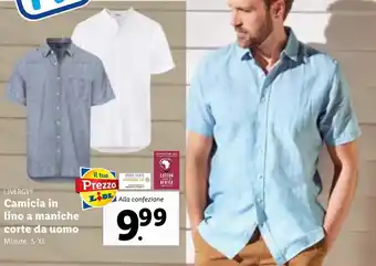 Lidl Camicia in lino a maniche corte da uomo Misure: S-XL offerta