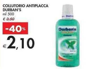 Bennet COLLUTORIO ANTIPLACCA DURBAN'S ml 500 offerta