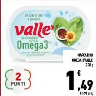 Conad Vallè - Margarina Omega 3 250 G(ml) offerta