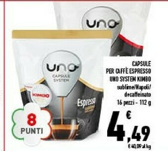 Conad Kimbo Capsule Per Caffe Espresso offerta
