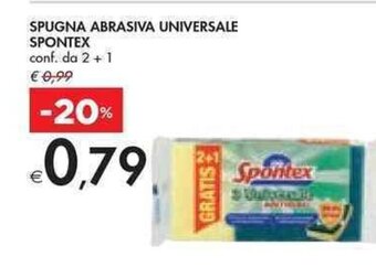 Bennet SPUGNA ABRASIVA UNIVERSALE SPONTEX conf. da 2+1 offerta