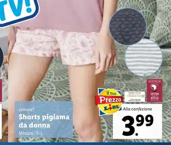 Lidl Shorts pigiama da donna Misure: S-L offerta