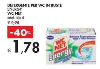 Bennet DETERGENTE PER WC IN BUSTE ENERGY WC NET conf. da 4 offerta