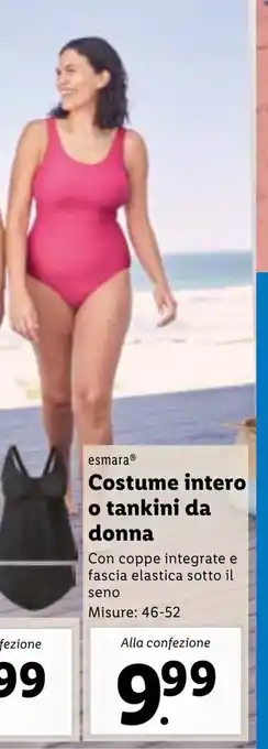 Lidl esmara® Costume intero o tankini da donna Misure: 46-52 offerta