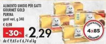 Bennet ALIMENTO UMIDO PER GATTI GOURMET GOLD PURINA gusti vari, g 340 offerta