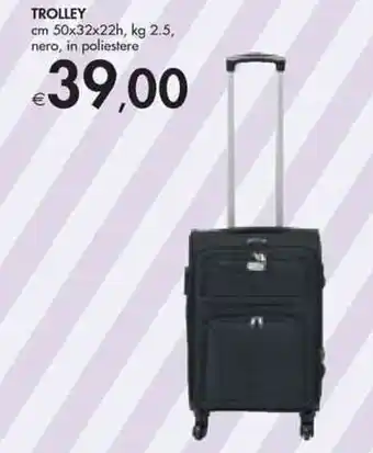 Bennet TROLLEY cm 50x32x22h, kg 2.5, nero, in poliestere offerta