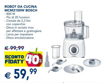 Esselunga ROBOT DA CUCINA MCM3100W BOSCH offerta