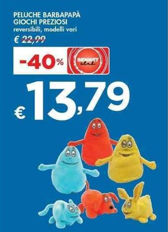 Bennet PELUCHE BARBAPAPA GIOCHI PREZIOSI offerta