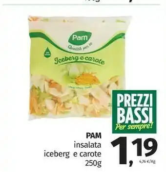Pam Pam - Insalata Iceberg E Carote 250 G offerta