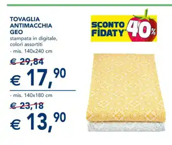 Esselunga TOVAGLIA ANTIMACCHIA GEO - mis. 140x240 cm offerta
