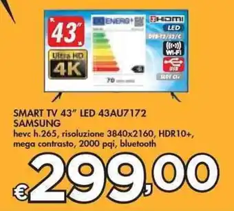 Bennet SMART TV 43" LED 43AU7172 SAMSUNG offerta
