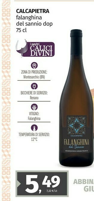 Pam Calcapietra Falanghina Del Sannio DOP 750 Ml offerta