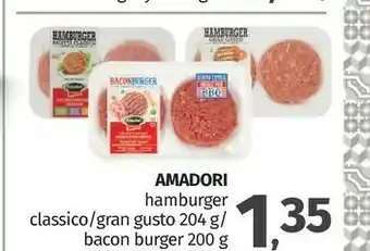 Pam Amadori Hamburger Classico offerta