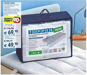 Esselunga TOPPER FRESH mis. 170x200 cm offerta