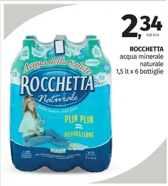 Pam Rocchetta Acqua Minerale Naturale 1500 G(ml) offerta