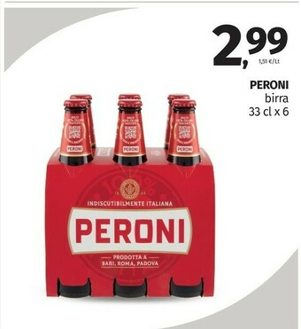 Pam Peroni Birra 330 G(ml) offerta