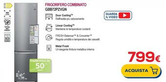 Euronics LG FRIGORIFERO COMBINATO GBB72PZVGN offerta