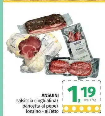 Arborea Ansuini Salsiccia Cinghialina